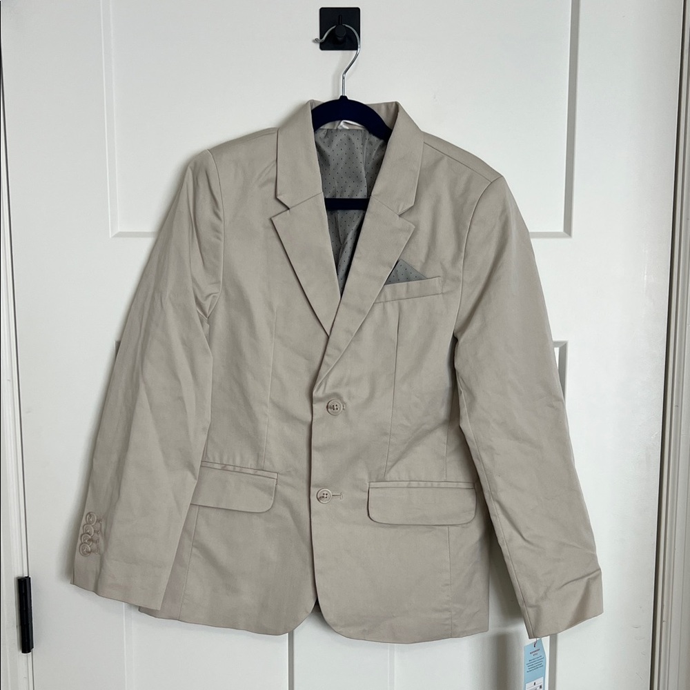 Cat & jack Light Tan Blazer with Pocket Square